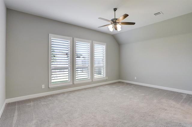 2818 Tanager Trce, Katy, TX 77493 - carpeted spare room with a ceiling fan and lofted ceiling