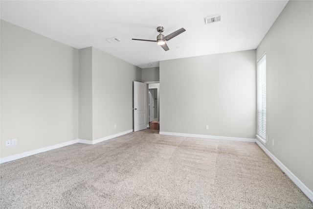 19203 Allview Ln, Houston, TX 77094 - empty room featuring ceiling fan, light carpet, and baseboards