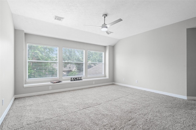 19203 Allview Ln, Houston, TX 77094 - unfurnished room with healthy amount of natural light, carpet, a textured ceiling, ceiling fan, and baseboards