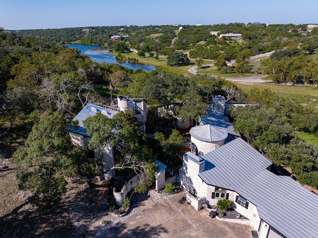 22 Indian Creek Loop, Kerrville, TX 78028 - aerial view of property and surrounding area with a large body of water