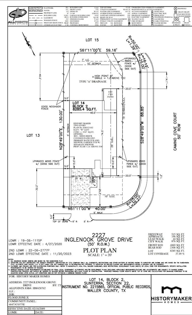 2227 Inglenook Grove Dr, Katy, TX 77493 - survey map / technical document