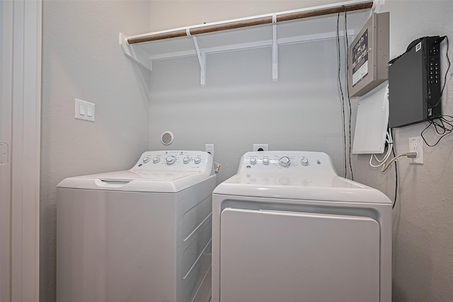 2022 Tarfite Pl, Houston, TX 77077 - washroom with separate washer and dryer and electric panel
