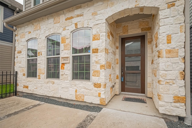 2022 Tarfite Pl, Houston, TX 77077 - view of exterior entry with stone siding