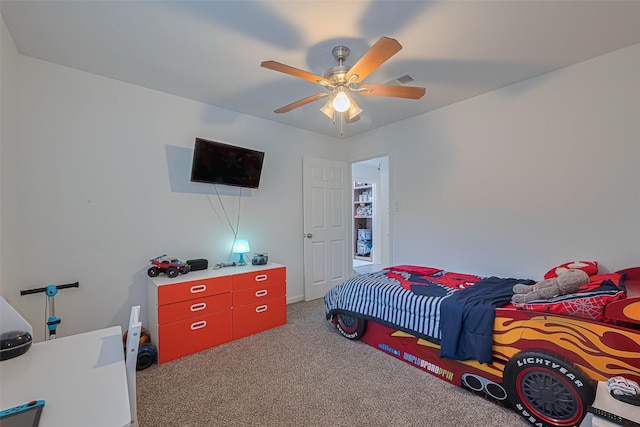 12602 Westleigh Dr, Houston, TX 77077 - bedroom with carpet floors and ceiling fan