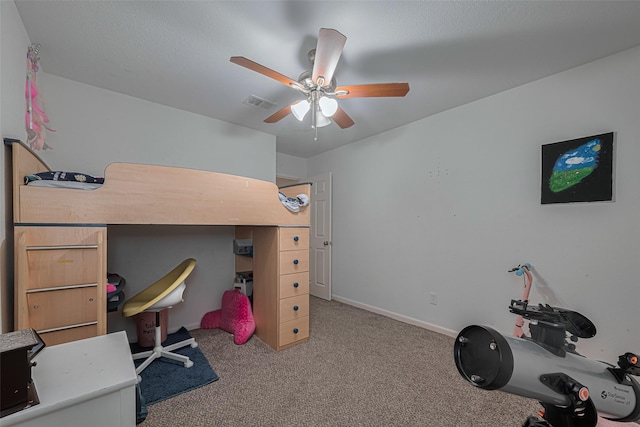 12602 Westleigh Dr, Houston, TX 77077 - bedroom featuring carpet and a ceiling fan