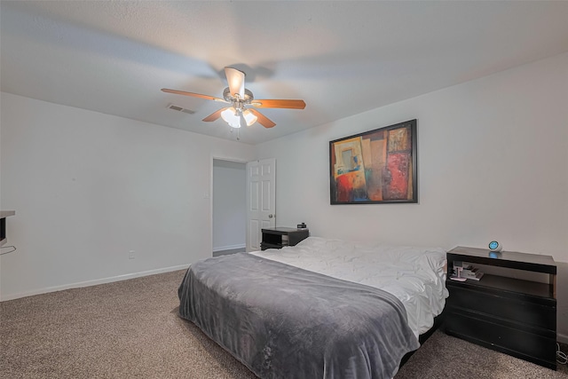 12602 Westleigh Dr, Houston, TX 77077 - carpeted bedroom featuring ceiling fan and baseboards