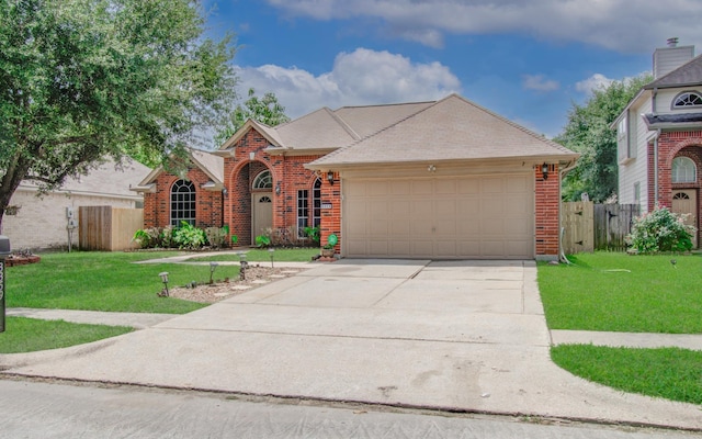 3359 Tenaha Dr, Houston, TX 77014 - traditional-style home featuring brick siding, a garage, and concrete driveway