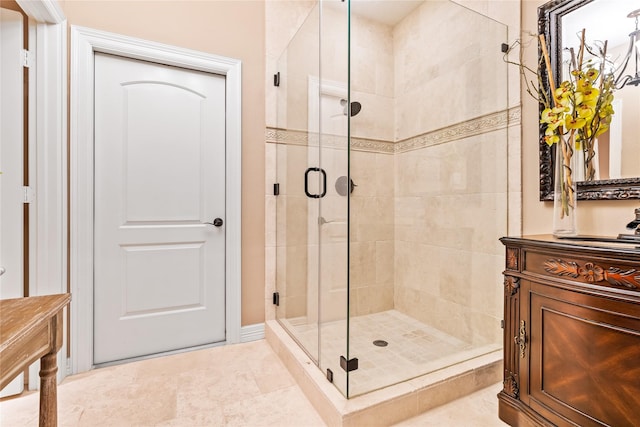 2509 Creektrail Ln, Richmond, TX 77406 - full bath with a shower stall and vanity