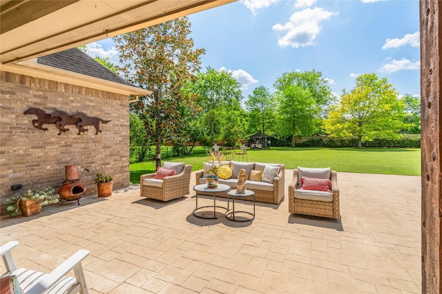 2509 Creektrail Ln, Richmond, TX 77406 - view of patio / terrace featuring outdoor lounge area