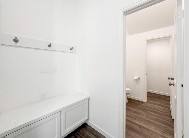 5667 Foggy Vine Ct, Fulshear, TX 77441 - mudroom with dark wood-style flooring and baseboards