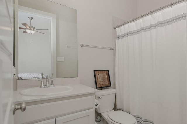 2205 Salt Grass Trl, Conroe, TX 77384 - full bath featuring toilet, ceiling fan, and vanity