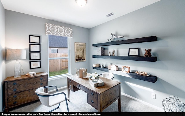12130 Wooden Mill Ln, Santa Fe, TX 77510 - office area featuring carpet and baseboards