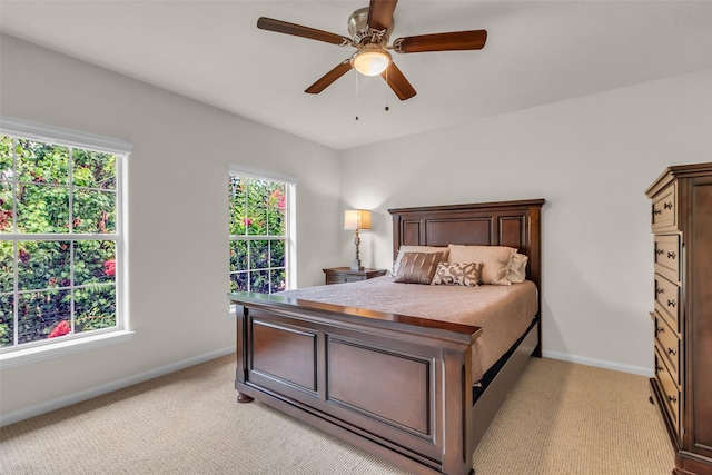 6406 Pine Reserve Dr, Spring, TX 77389 - bedroom with light carpet and ceiling fan