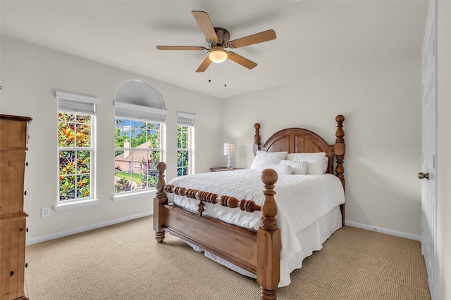 6406 Pine Reserve Dr, Spring, TX 77389 - bedroom with light carpet and ceiling fan