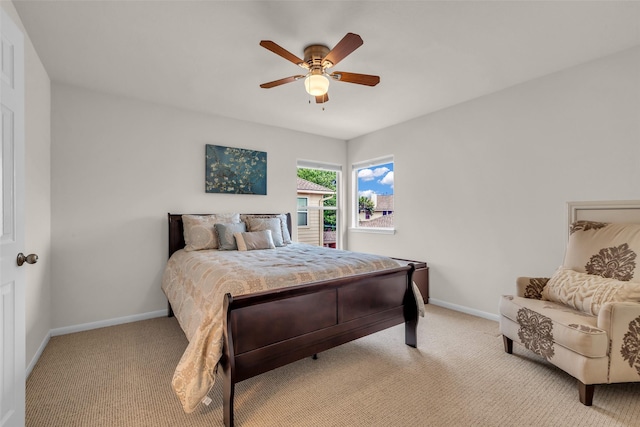6406 Pine Reserve Dr, Spring, TX 77389 - bedroom featuring light colored carpet and ceiling fan