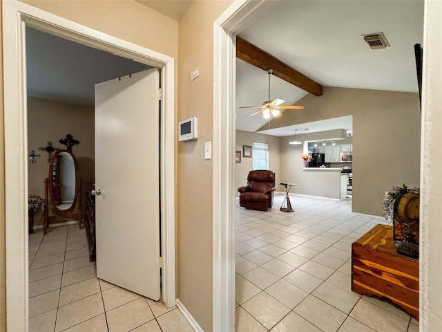 720 E Murray St, Angleton, TX 77515 - hall featuring light tile patterned floors and baseboards