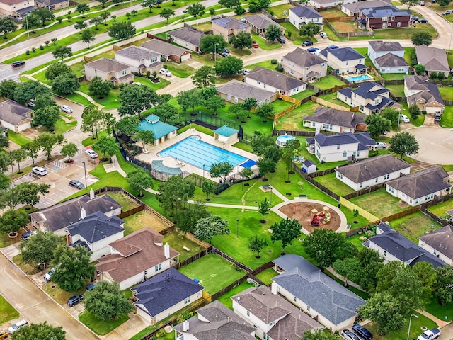 19130 Yaupon Ranch Dr, Cypress, TX 77433 - aerial view of residential area with a pool area