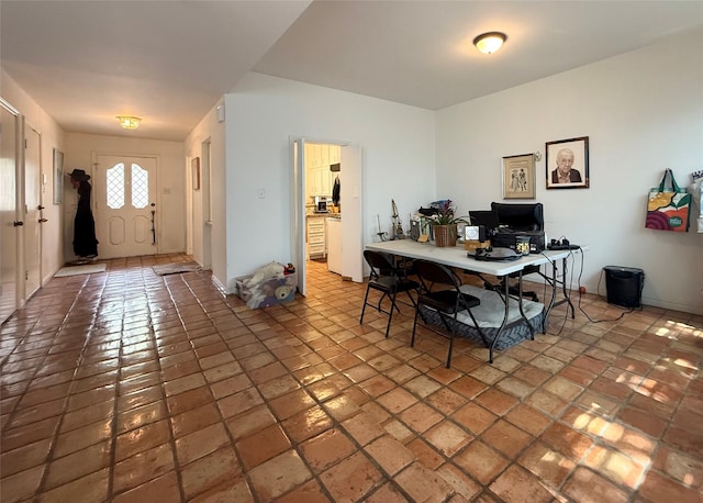 4703 Yoakum Blvd, Houston, TX 77006 - tiled home office with baseboards