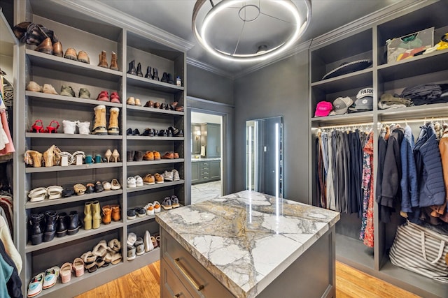 501 Avondale St, Houston, TX 77006 - spacious closet featuring light wood finished floors
