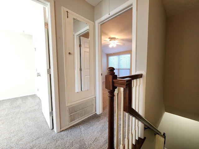 1205 Autrey St Unit 11, Houston, TX 77006 - corridor featuring carpet floors and an upstairs landing