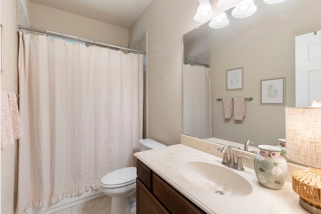 813 Woodland Ct, Conroe, TX 77302 - full bath with vanity, toilet, and tile patterned flooring