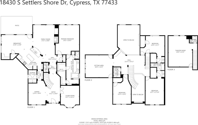 18430 S Settlers Shore Dr, Cypress, TX 77433 - home floor plan