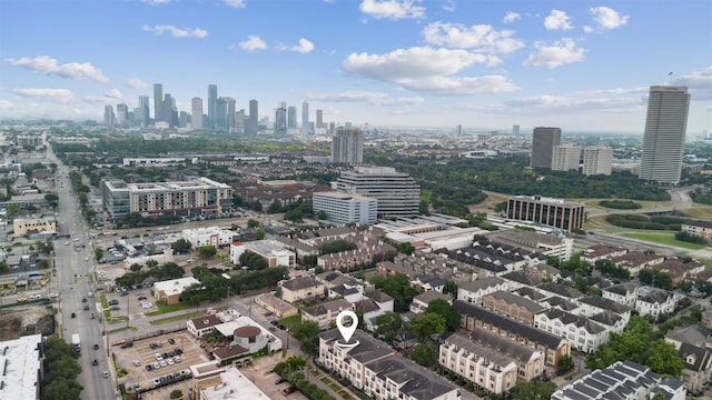 3909 Rose St, Houston, TX 77007 - aerial view of city skyline