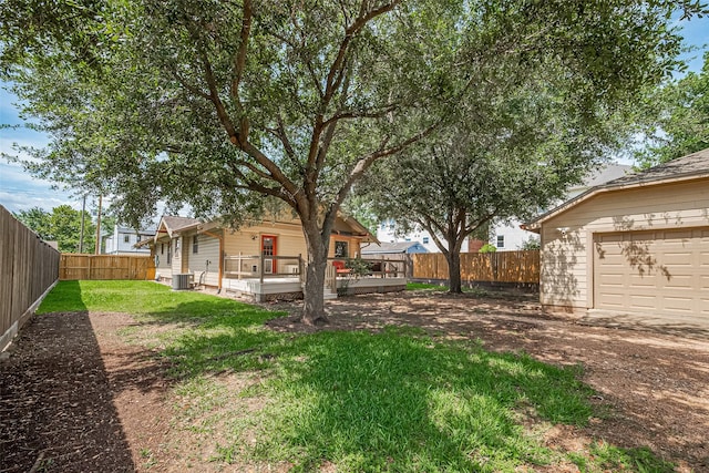 901 W 21st St, Houston, TX 77008 - fenced backyard featuring a wooden deck