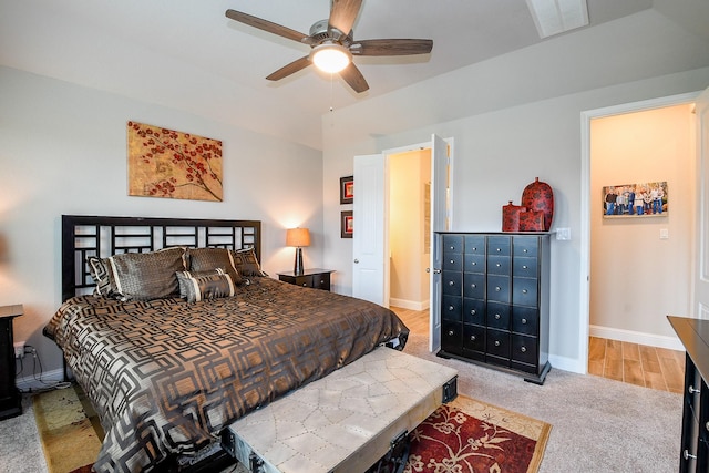 2234 Clements Shore Ln, La Porte, TX 77571 - carpeted bedroom with baseboards and ceiling fan