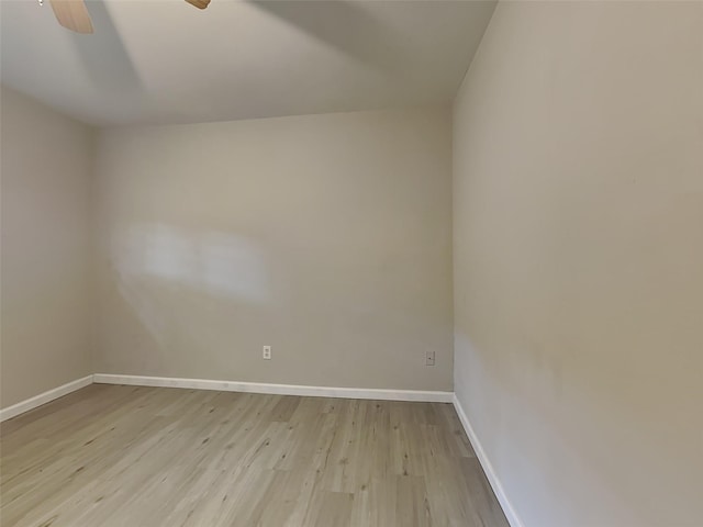 12811 Roandale Dr, Houston, TX 77048 - unfurnished room featuring a ceiling fan, baseboards, and light wood finished floors
