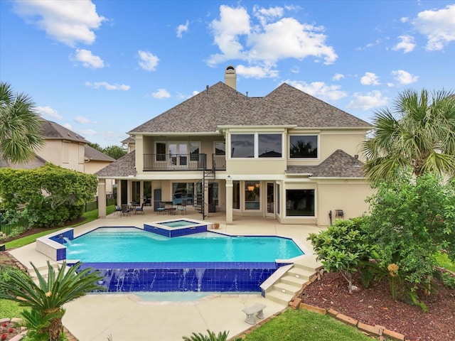 2905 Sea Channel Dr, Seabrook, TX 77586 - view of pool with a patio area and a pool with connected hot tub