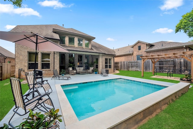 399 Black Walnut Dr, Conroe, TX 77304 - view of pool featuring a pergola and a patio