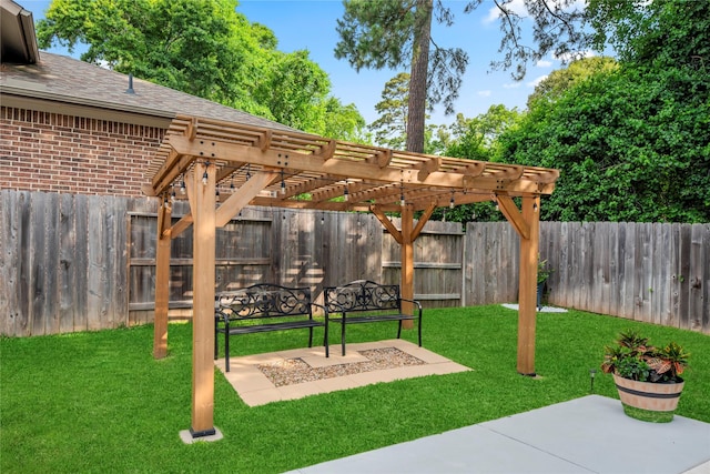 399 Black Walnut Dr, Conroe, TX 77304 - view of yard with a pergola and a patio
