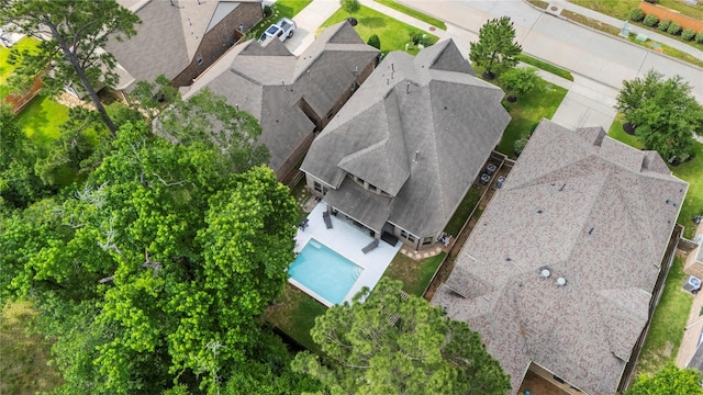 399 Black Walnut Dr, Conroe, TX 77304 - aerial perspective of suburban area featuring a pool