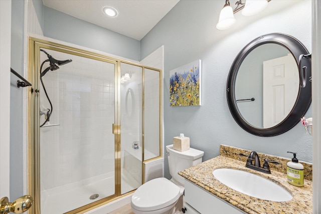 19 Remington Park, Katy, TX 77493 - full bath with tiled shower, toilet, and vanity