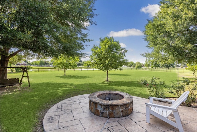19 Remington Park, Katy, TX 77493 - view of patio with a fire pit