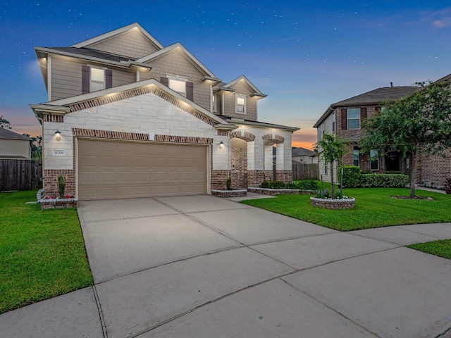 14306 Cedar Pine Ct, Houston, TX 77068 - view of front facade featuring concrete driveway, brick siding, and an attached garage