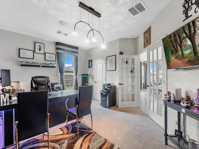 14306 Cedar Pine Ct, Houston, TX 77068 - home office with french doors and carpet