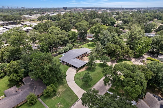 1240 Oakcrest Cir, Beaumont, TX 77706 - aerial view of property's location featuring a tree filled landscape