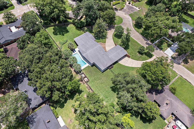 1240 Oakcrest Cir, Beaumont, TX 77706 - aerial view of property's location with a pool