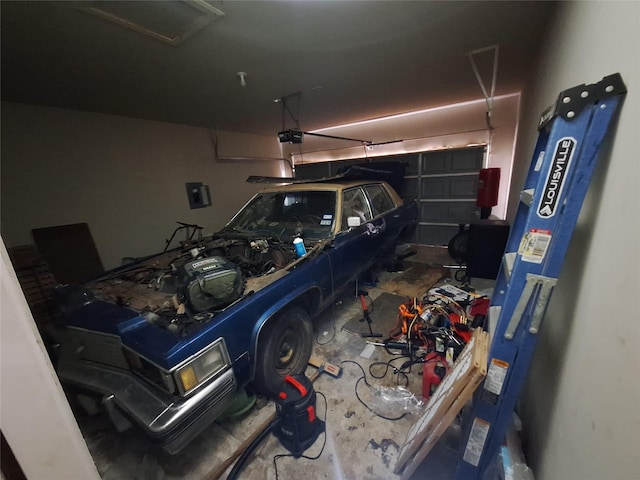2419 Fort Baldy Trl, Humble, TX 77396 - garage with a garage door opener and electric panel