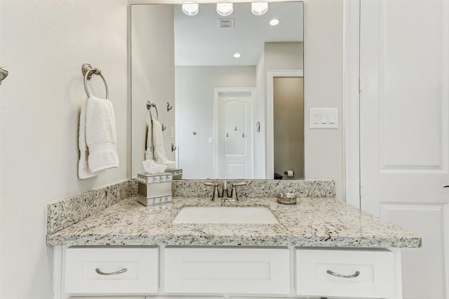 321 Twin Timbers Ln, Kemah, TX 77565 - bathroom featuring vanity and recessed lighting