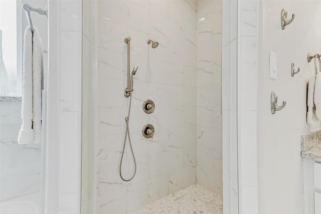 321 Twin Timbers Ln, Kemah, TX 77565 - bathroom featuring a marble finish shower