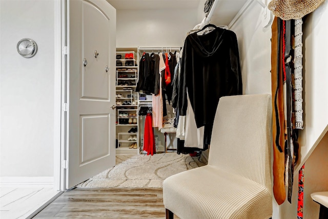 321 Twin Timbers Ln, Kemah, TX 77565 - walk in closet with wood finished floors