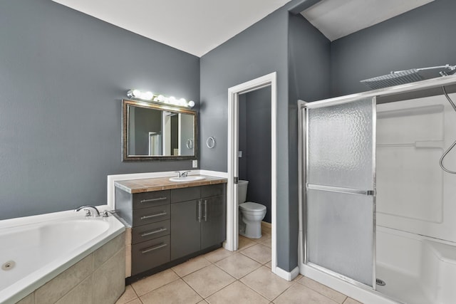 12305 Ridgecrest Dr, Willis, TX 77318 - full bath with toilet, tile patterned floors, and a shower stall