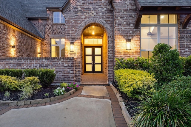 23910 Birchwood Lake Ln, Katy, TX 77493 - entrance to property with french doors and brick siding