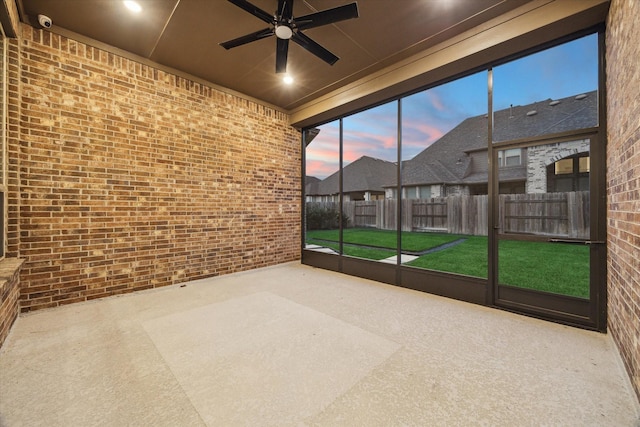 23910 Birchwood Lake Ln, Katy, TX 77493 - unfurnished sunroom featuring ceiling fan