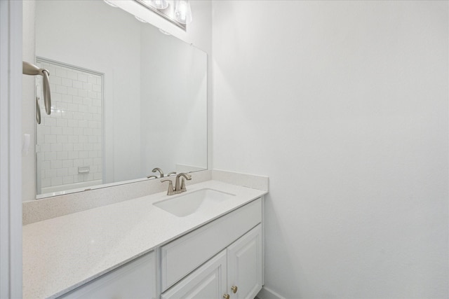 23910 Birchwood Lake Ln, Katy, TX 77493 - bathroom featuring vanity and a shower