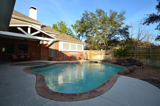 22503 Rippling Shore Ct, Katy, TX 77494 - view of pool with a fenced backyard and a patio area