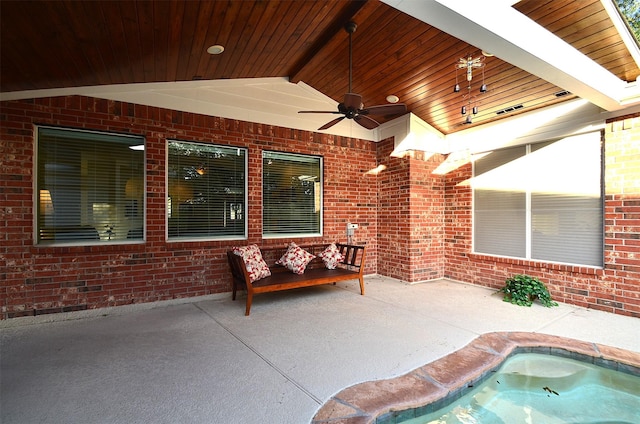 22503 Rippling Shore Ct, Katy, TX 77494 - view of patio / terrace featuring ceiling fan